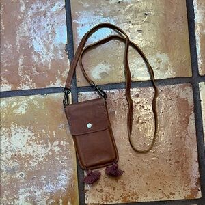 Nena & Co. Brown Crossbody Bag with Tassels